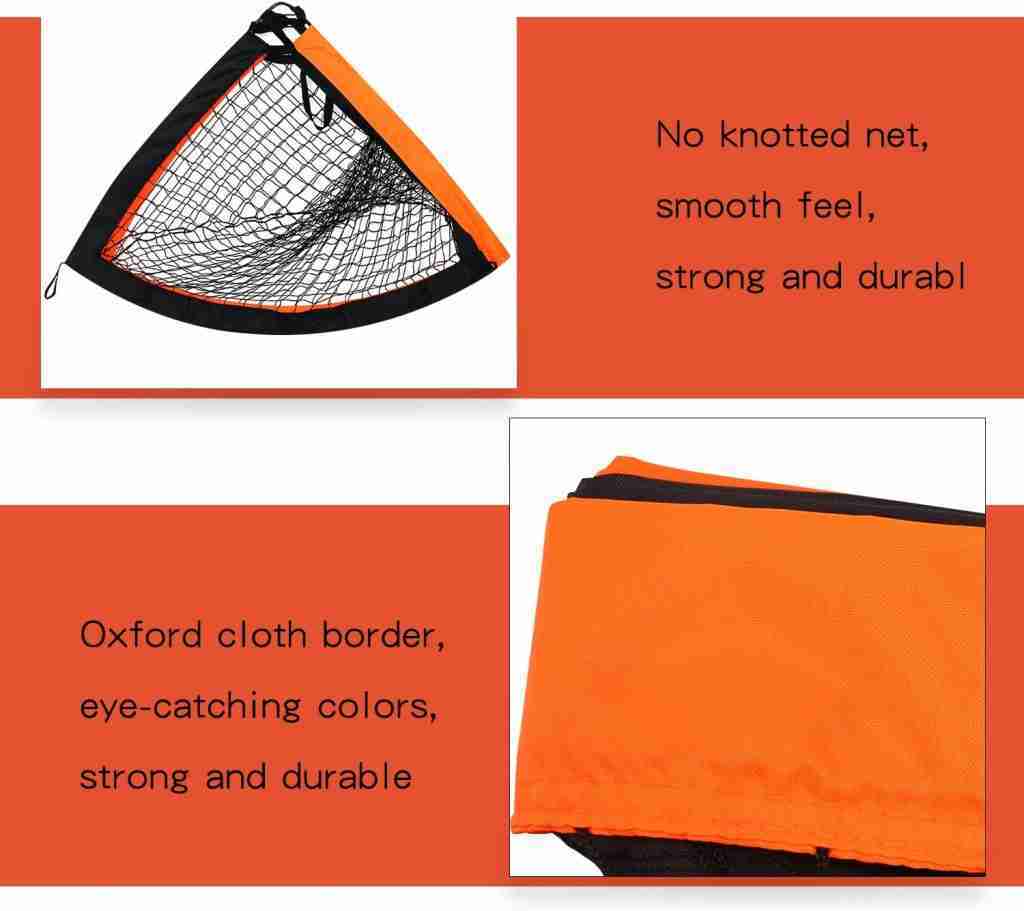 1 Pack 4’ x 3’ Size Portable Kid Soccer Goals for Backyard, Indoor and Outdoor Pop Up Soccer Goals, Orange
