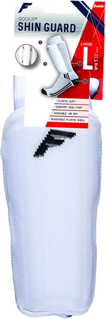 Franklin Sports ACD Sockfeets Shin Guard, (Assorted Colors)