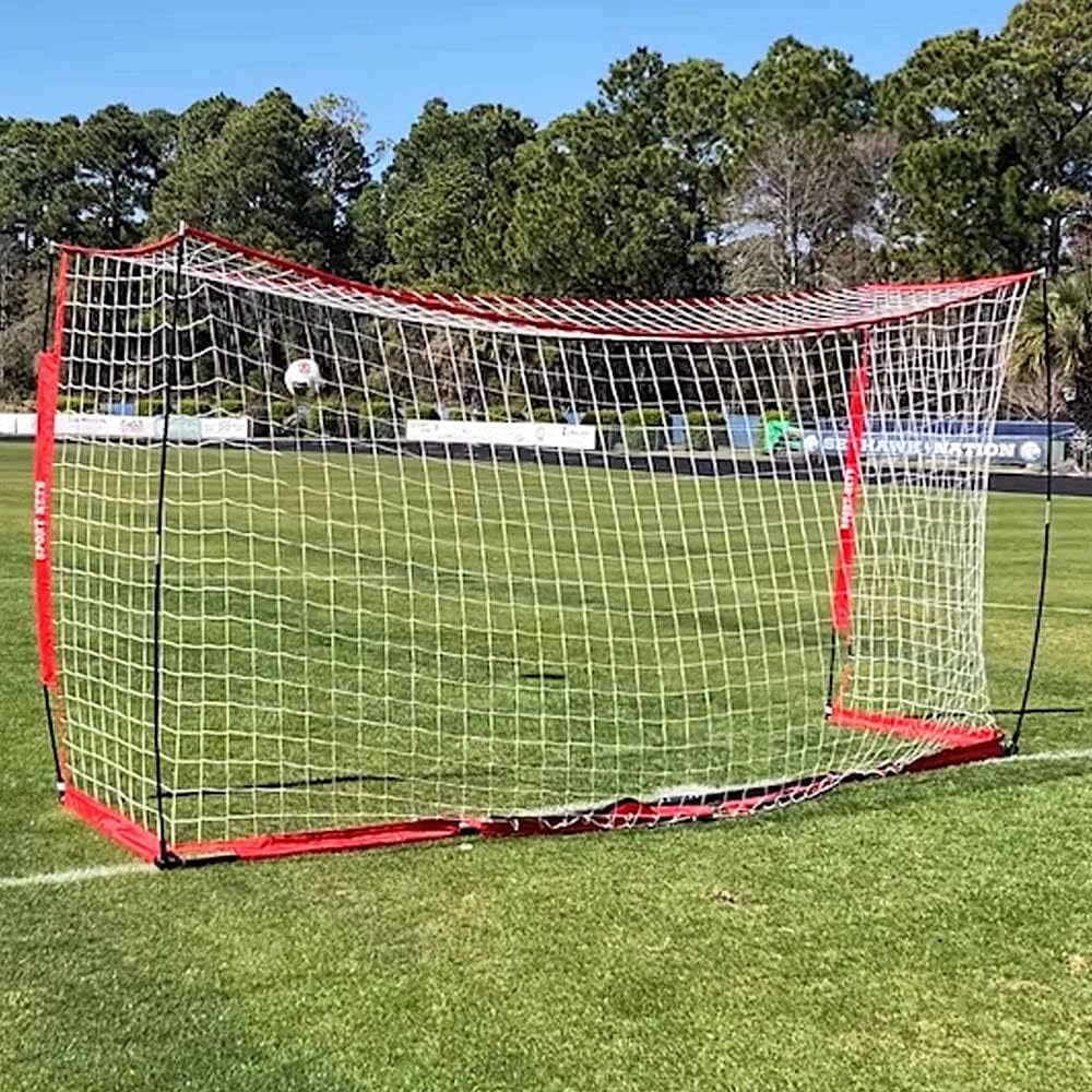 Full Size Soccer Goals for Backyard (4 Sizes) with Carry Bag, Quick Set Up and Take Down - Strong 7 Ply Net, Built to Handle Powerful Shots - Develop Advanced Soccer Techniques and Finishing Moves