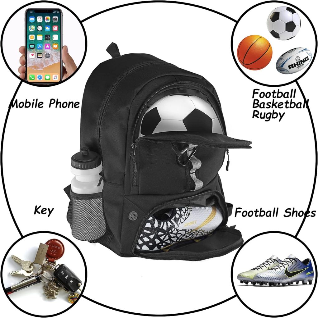 Goloni|Basketball Soccer Backpack Bag - Soccer Backpack  Bags for Basketball, Volleyball  Football Sports, Includes Separate Cleat Shoe and Ball Compartment, fit to  Adult
