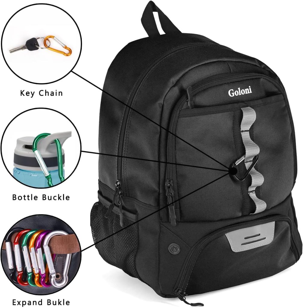 Goloni|Basketball Soccer Backpack Bag - Soccer Backpack  Bags for Basketball, Volleyball  Football Sports, Includes Separate Cleat Shoe and Ball Compartment, fit to  Adult