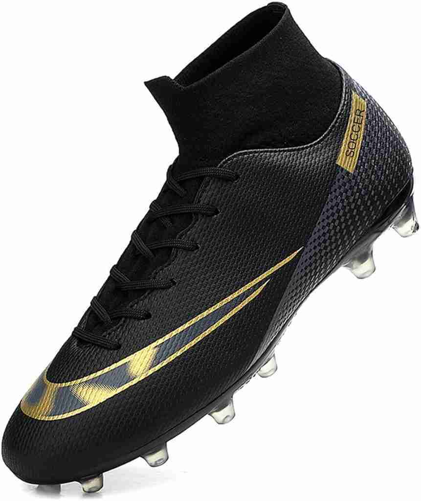Unisex-Cleats Soccer Shoes for Big Boy Fg/ag High-top Spikes Football Shoes for Younth Professional Training Turf Indoor Ankle Boots Athletic Sneaker